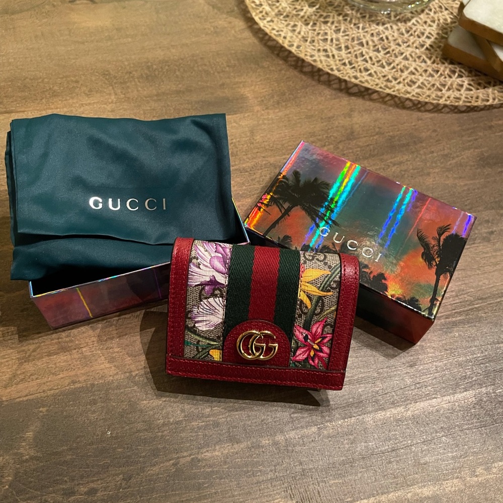 Gucci Floral Print Wallet